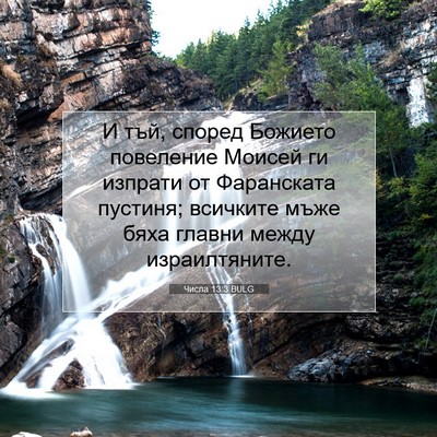 Picture 07 - Числа 13:3 BULG - И тъй, според Божието - Bible Verse Picture