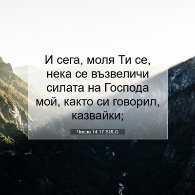 Picture 07 - Числа 14:17 BULG - И сега, моля Ти се, нека се - Bible Verse Picture