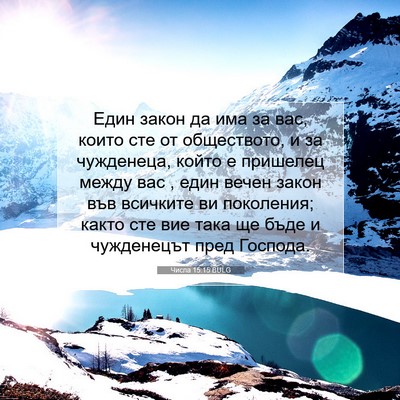 Picture 07 - Числа 15:15 BULG - Един закон да има за вас, - Bible Verse Picture