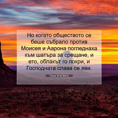 Picture 07 - Числа 16:42 BULG - Но когато обществото се - Bible Verse Picture