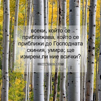 Picture 07 - Числа 17:13 BULG - всеки, който се приближава, - Bible Verse Picture
