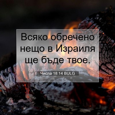 Picture 07 - Числа 18:14 BULG - Всяко обречено нещо в - Bible Verse Picture