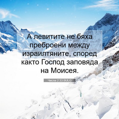 Picture 07 - Числа 2:33 BULG - А левитите не бяха - Bible Verse Picture