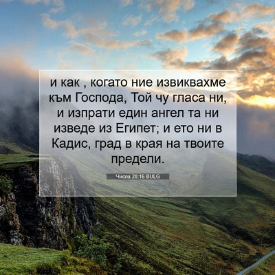 Picture 07 - Числа 20:16 BULG - и как , когато ние - Bible Verse Picture