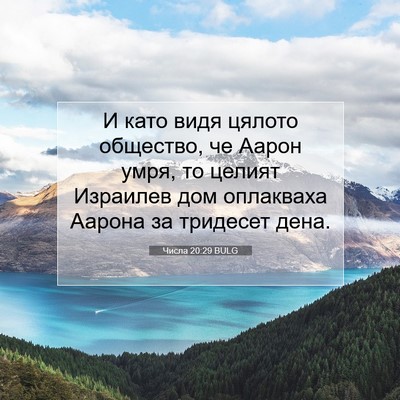 Picture 07 - Числа 20:29 BULG - И като видя цялото - Bible Verse Picture