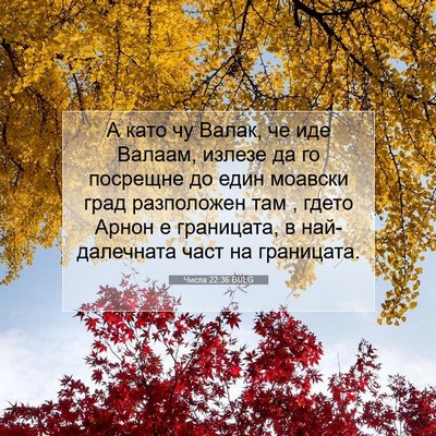 Picture 07 - Числа 22:36 BULG - А като чу Валак, че иде - Bible Verse Picture