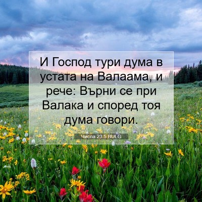 Picture 07 - Числа 23:5 BULG - И Господ тури дума в устата - Bible Verse Picture