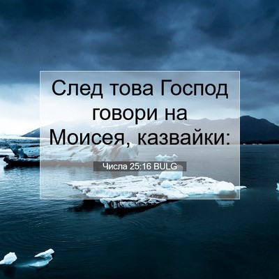 Picture 07 - Числа 25:16 BULG - След това Господ говори на - Bible Verse Picture