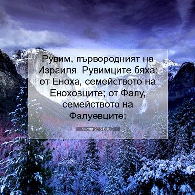 Picture 07 - Числа 26:5 BULG - Рувим, първородният на - Bible Verse Picture