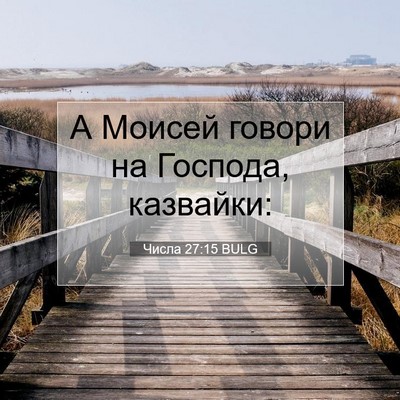 Picture 07 - Числа 27:15 BULG - А Моисей говори на Господа, - Bible Verse Picture