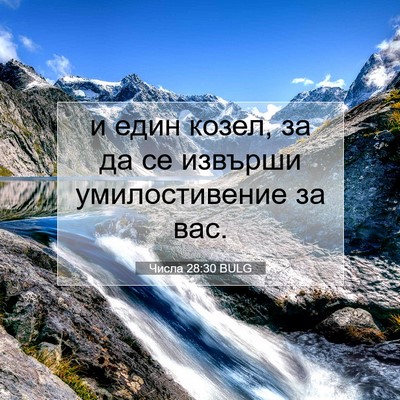 Picture 07 - Числа 28:30 BULG - и един козел, за да се - Bible Verse Picture