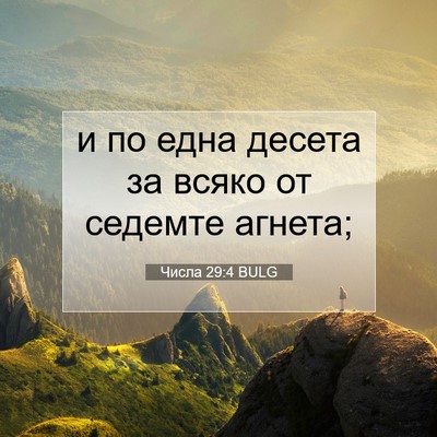 Picture 07 - Числа 29:4 BULG - и по една десета за всяко - Bible Verse Picture