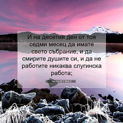Picture 07 - Числа 29:7 BULG - И на десетия ден от тоя - Bible Verse Picture