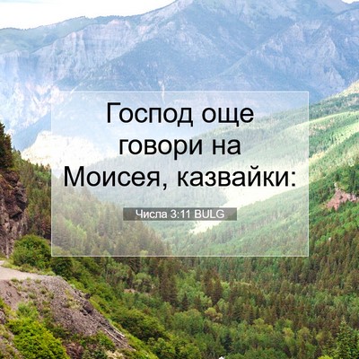 Picture 07 - Числа 3:11 BULG - Господ още говори на - Bible Verse Picture