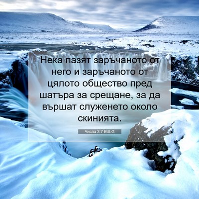 Picture 07 - Числа 3:7 BULG - Нека пазят заръчаното от - Bible Verse Picture