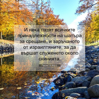 Picture 07 - Числа 3:8 BULG - И нека пазят всичките - Bible Verse Picture
