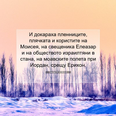 Picture 07 - Числа 31:12 BULG - И докараха пленниците, - Bible Verse Picture