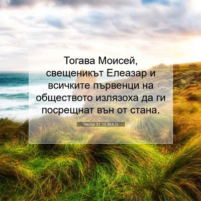 Picture 07 - Числа 31:13 BULG - Тогава Моисей, свещеникът - Bible Verse Picture