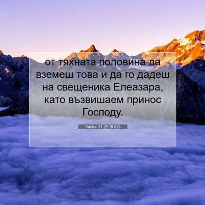 Picture 07 - Числа 31:29 BULG - от тяхната половина да - Bible Verse Picture