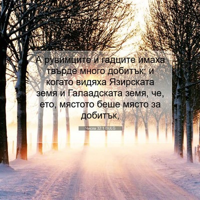 Picture 07 - Числа 32:1 BULG - А рувимците и гадците - Bible Verse Picture