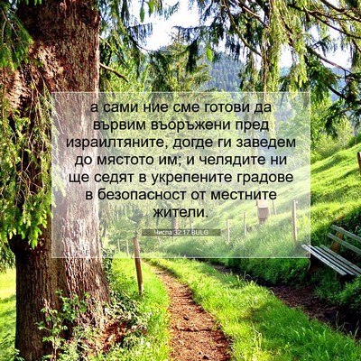 Picture 07 - Числа 32:17 BULG - а сами ние сме готови да - Bible Verse Picture