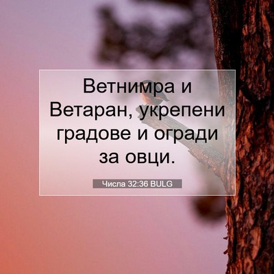 Picture 07 - Числа 32:36 BULG - Ветнимра и Ветаран, - Bible Verse Picture