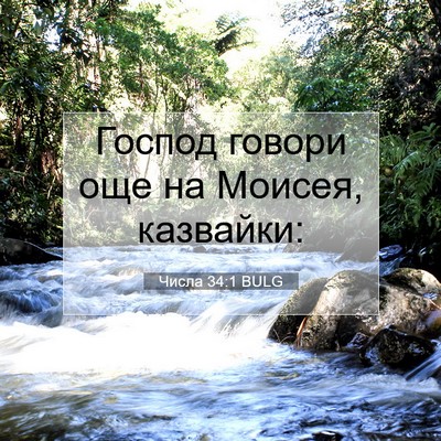 Picture 07 - Числа 34:1 BULG - Господ говори още на - Bible Verse Picture