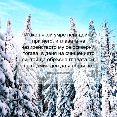 Picture 07 - Числа 6:9 BULG - И ако някой умре ненадейно - Bible Verse Picture