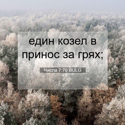 Picture 07 - Числа 7:70 BULG - един козел в принос за - Bible Verse Picture
