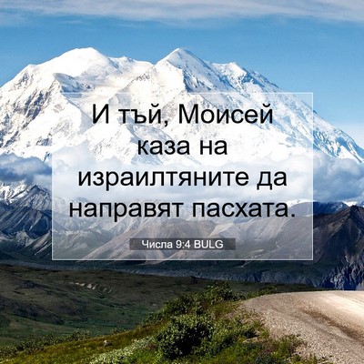 Picture 07 - Числа 9:4 BULG - И тъй, Моисей каза на - Bible Verse Picture