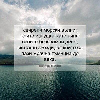 Picture 07 - Юда 1:13 BULG - свирепи морски вълни; - Bible Verse Picture