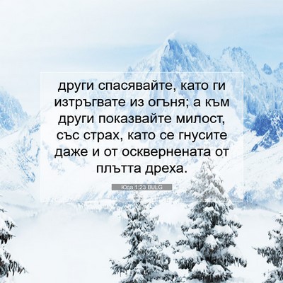 Picture 07 - Юда 1:23 BULG - други спасявайте, като ги - Bible Verse Picture