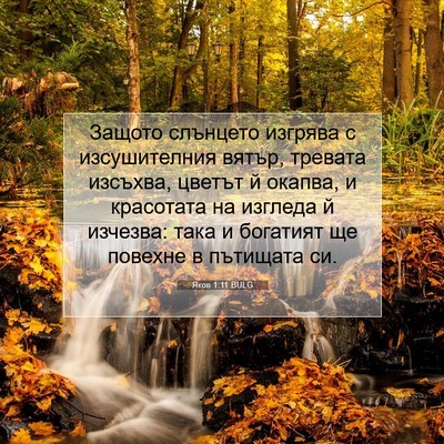 Picture 07 - Яков 1:11 BULG - Защото слънцето изгрява с - Bible Verse Picture