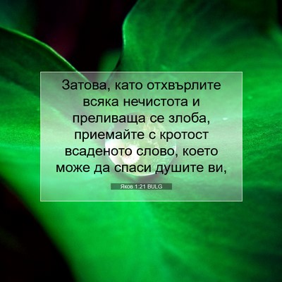 Picture 07 - Яков 1:21 BULG - Затова, като отхвърлите - Bible Verse Picture