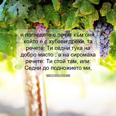 Picture 07 - Яков 2:3 BULG - и погледете с почит към - Bible Verse Picture