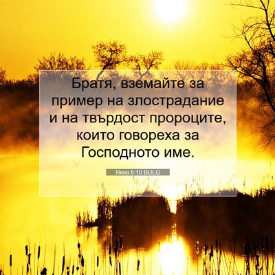 Picture 07 - Яков 5:10 BULG - Братя, вземайте за пример - Bible Verse Picture