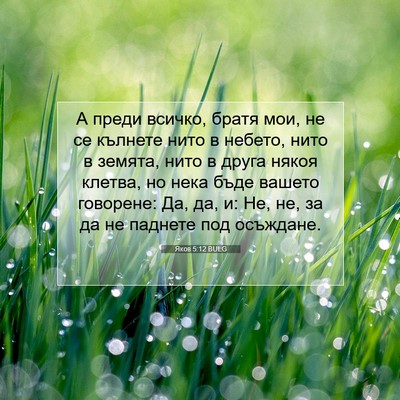 Picture 07 - Яков 5:12 BULG - А преди всичко, братя мои, - Bible Verse Picture