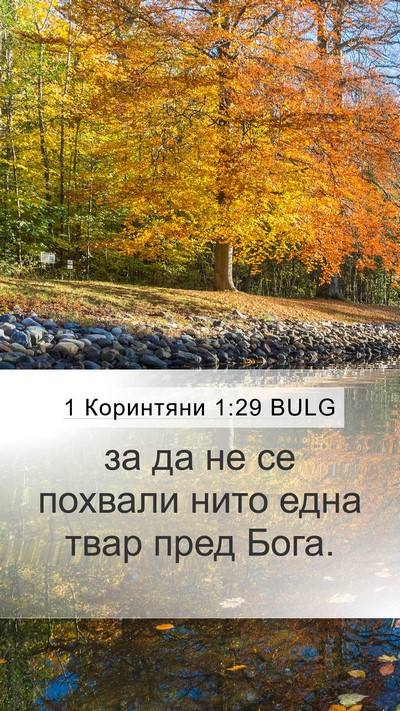 1 Коринтяни 1:29 BULG Mobile Phone Wallpaper - за да не се похвали нито - Mobile Bible Verse Wallpaper