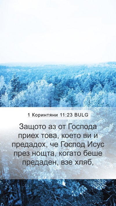 1 Коринтяни 11:23 BULG Bible Verse Image