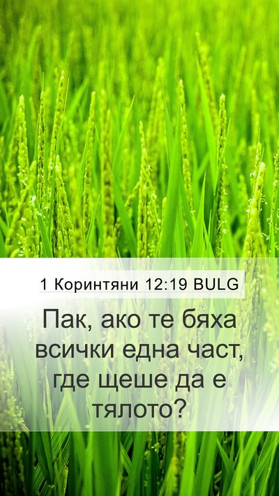 1 Коринтяни 12:19 BULG Bible Verse Image