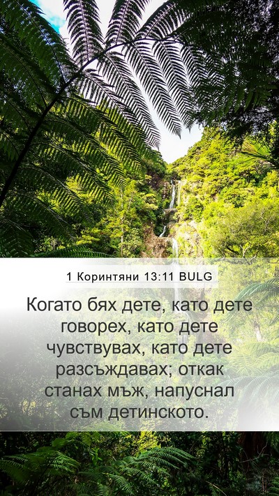 1 Коринтяни 13:11 BULG Bible Verse Image