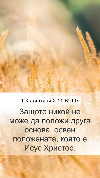 1 Коринтяни 3:11 BULG Bible Verse Image