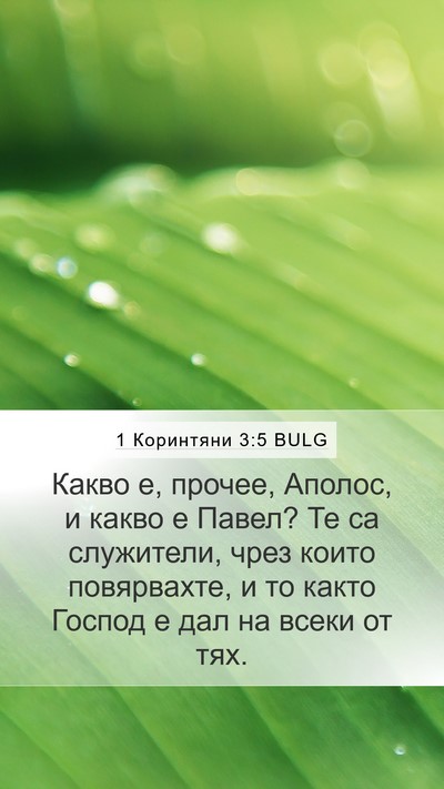 1 Коринтяни 3:5 BULG Bible Verse Image