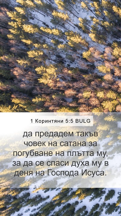 1 Коринтяни 5:5 BULG Bible Verse Image