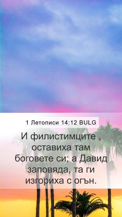 1 Летописи 14:12 BULG Bible Verse Image
