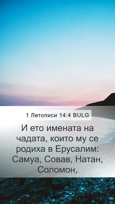 1 Летописи 14:4 BULG Bible Verse Image