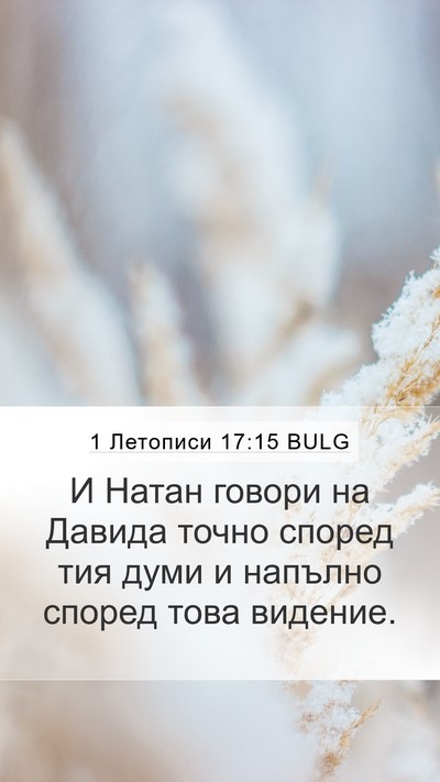 1 Летописи 17:15 BULG Bible Verse Image