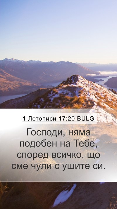 1 Летописи 17:20 BULG Bible Verse Image