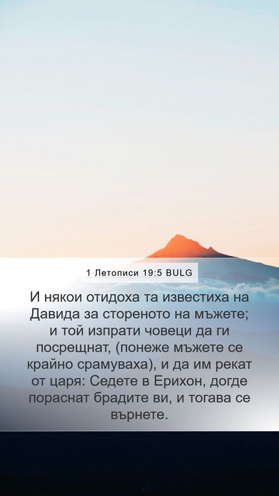 1 Летописи 19:5 BULG Bible Verse Image