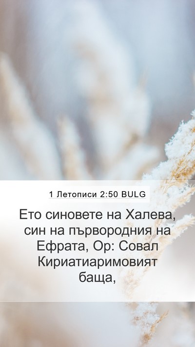 1 Летописи 2:50 BULG Bible Verse Image